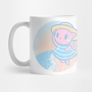 Summer Cat in the beach - Chill Pastel Aesthetic Mug